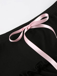 Pink Ribbon Bows Mini Skirt - mini skirts