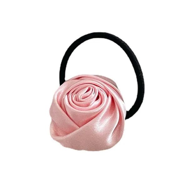 Pink Rose Scrunchie - Pink - Other