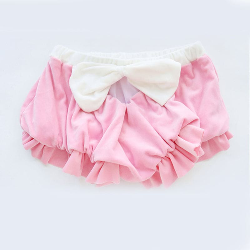 Pink Sweet Bow Knot Maid Lingerie Set - Pink / One Size