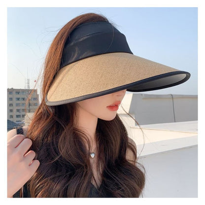 Piped Open Top Sun Hat