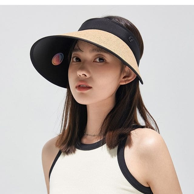 Piped Straw Sun Hat