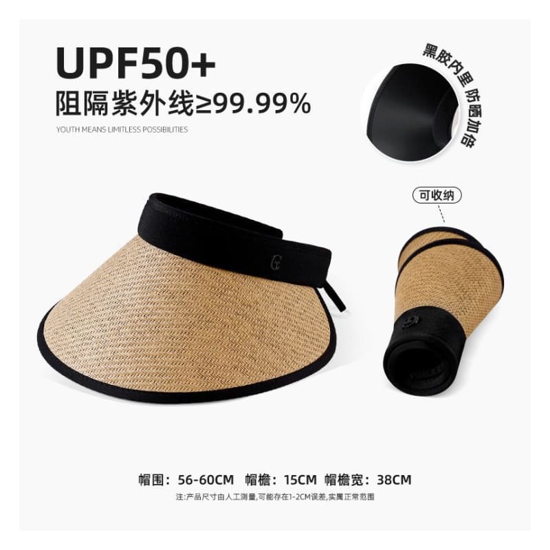 Piped Straw Sun Hat