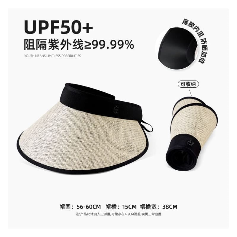 Piped Straw Sun Hat