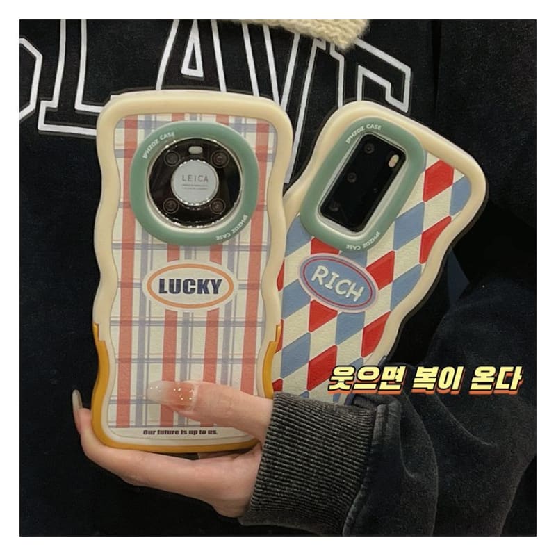 Plaid / Argyle Stand Phone Case - iPhone XR / XS Max / 11