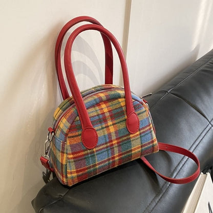 Plaid Bowler Bag