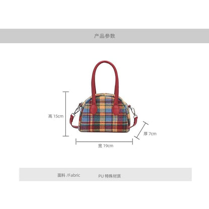 Plaid Bowler Bag