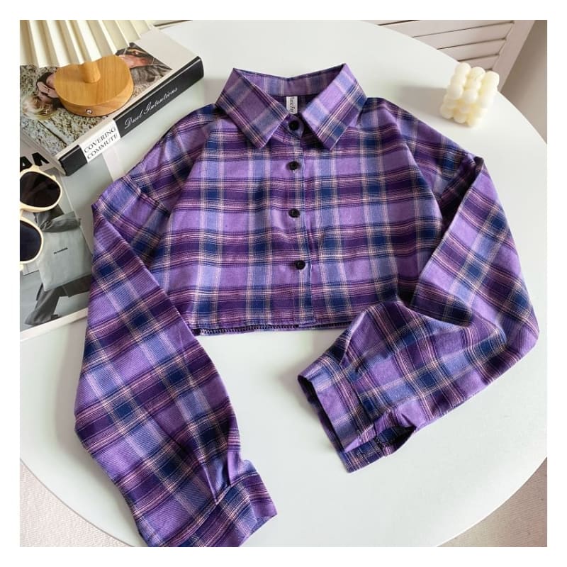 Plaid Button-Up Shirt