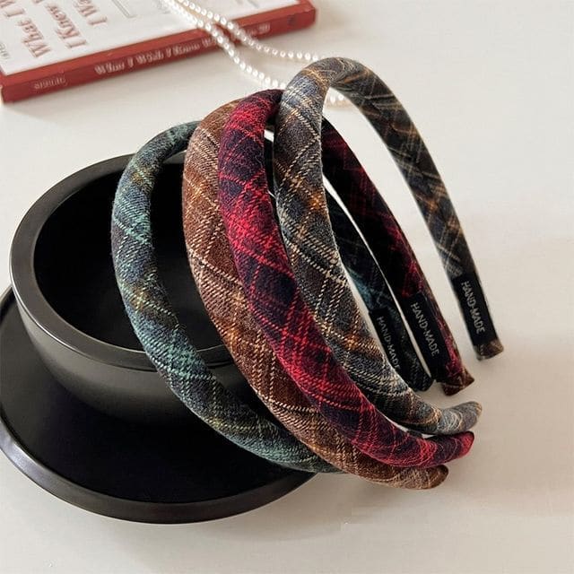 Plaid Fabric Headband