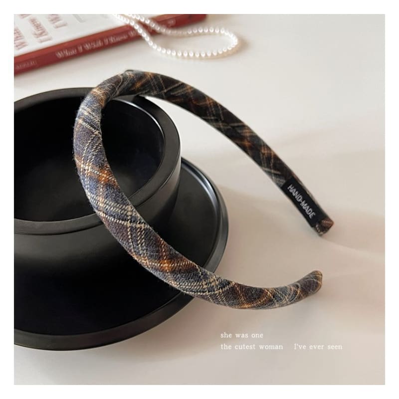 Plaid Fabric Headband