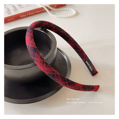 Plaid Fabric Headband