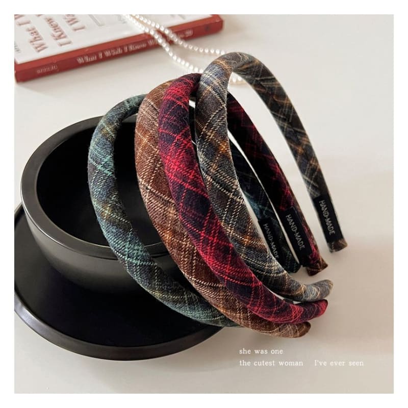 Plaid Fabric Headband