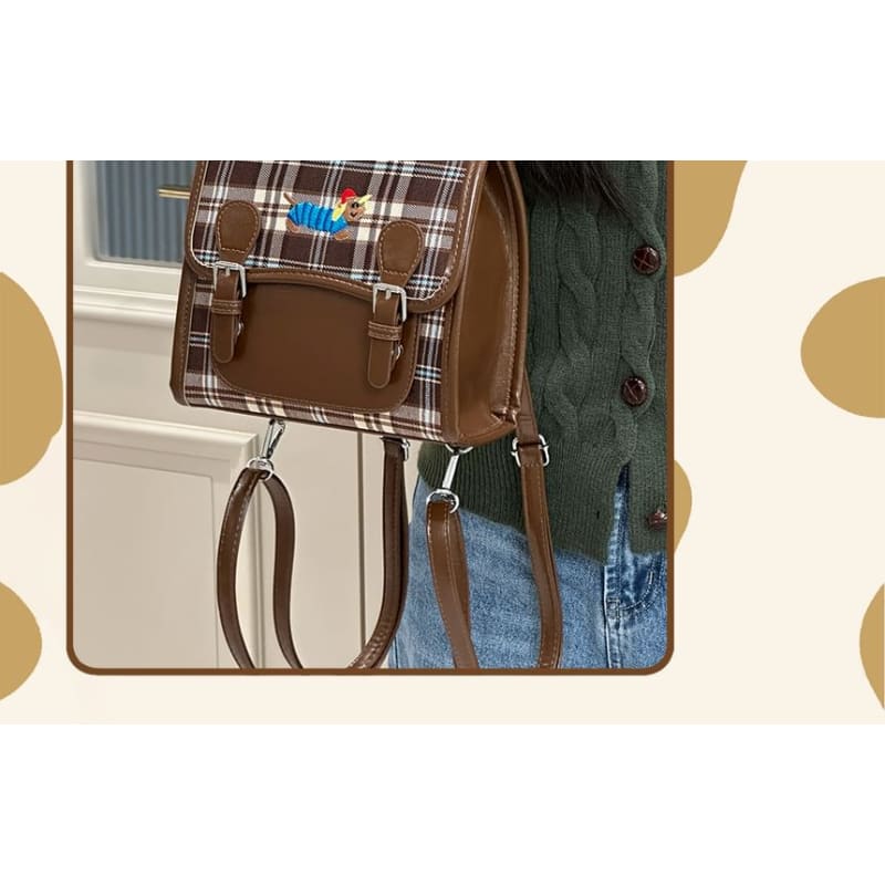 Plaid Flap Crossbody Bag