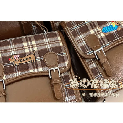 Plaid Flap Crossbody Bag