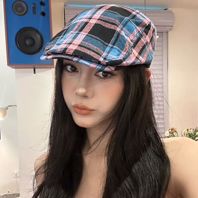 Plaid Flat Cap