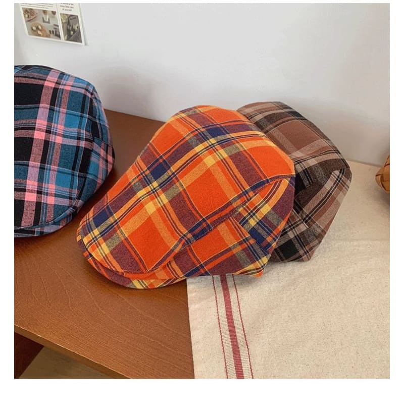 Plaid Flat Cap