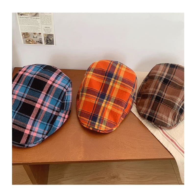 Plaid Flat Cap