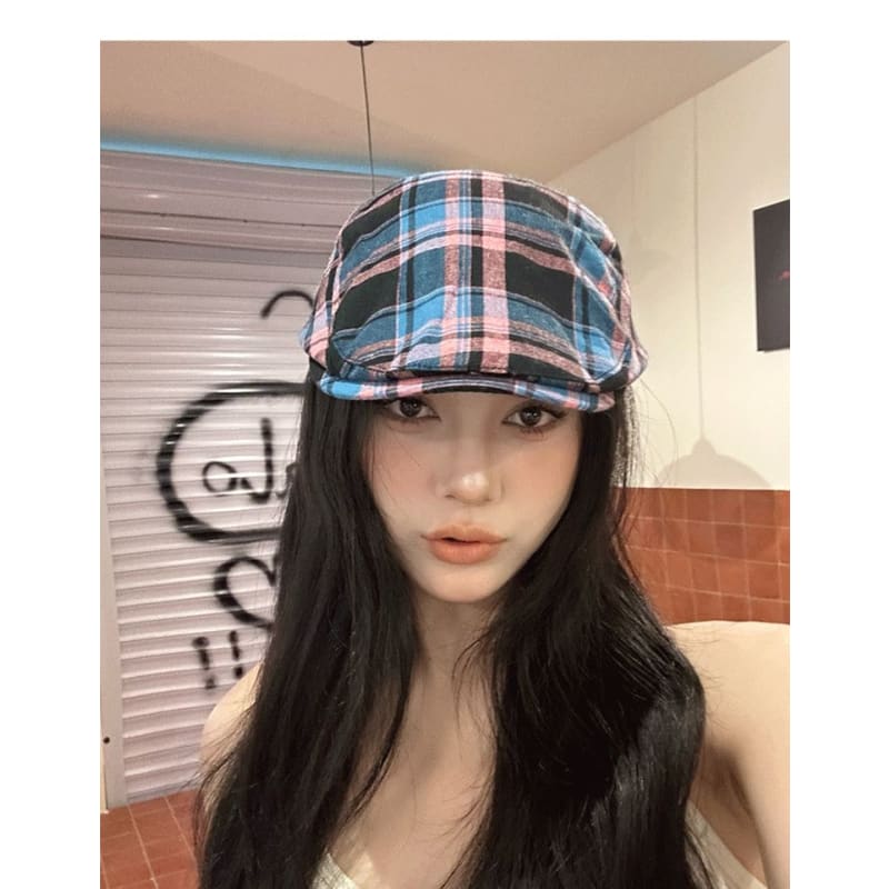 Plaid Flat Cap