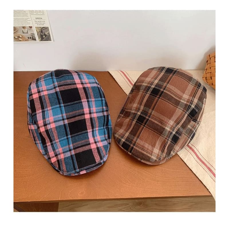 Plaid Flat Cap