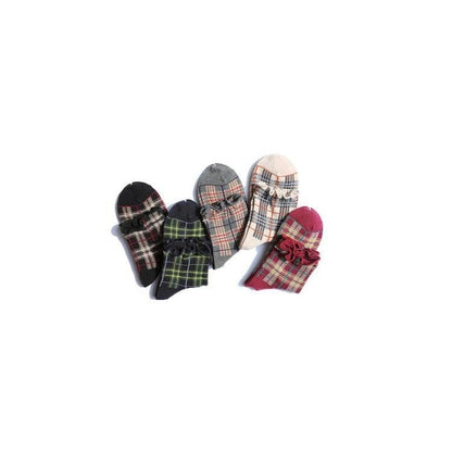 Plaid Knit Socks