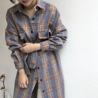 Plaid Long Jacket