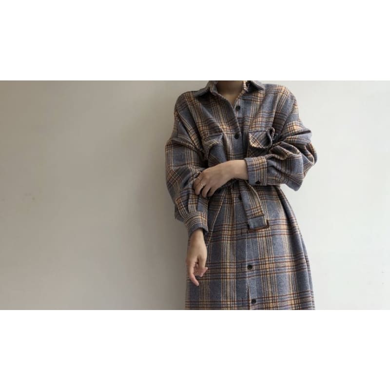 Plaid Long Jacket