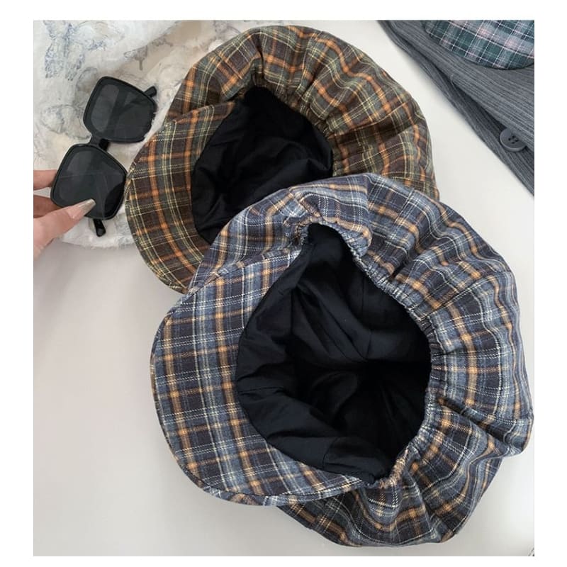 Plaid Newsboy Cap