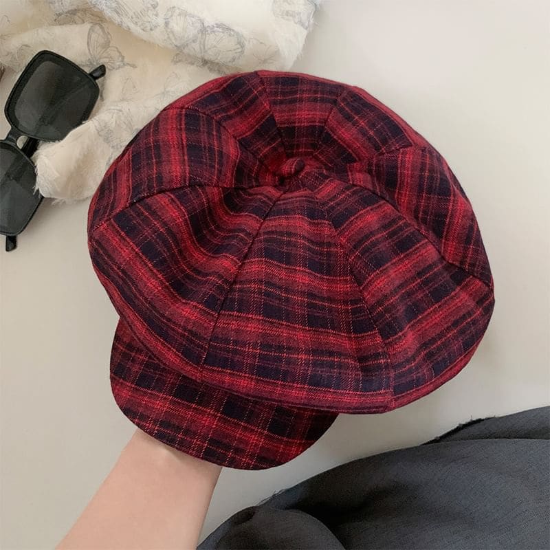 Plaid Newsboy Cap