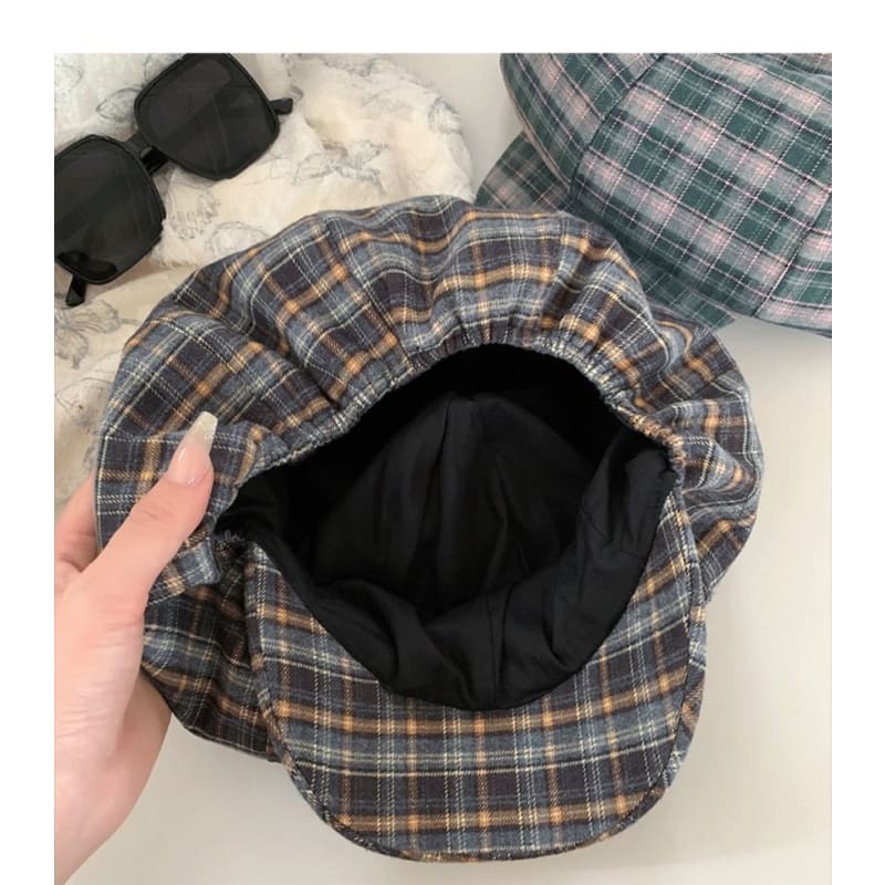 Plaid Newsboy Cap