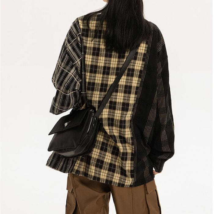 Plaid Oversized Shirt - Jacket