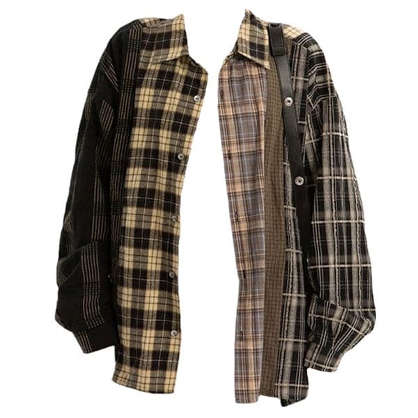 Plaid Oversized Shirt - Jacket