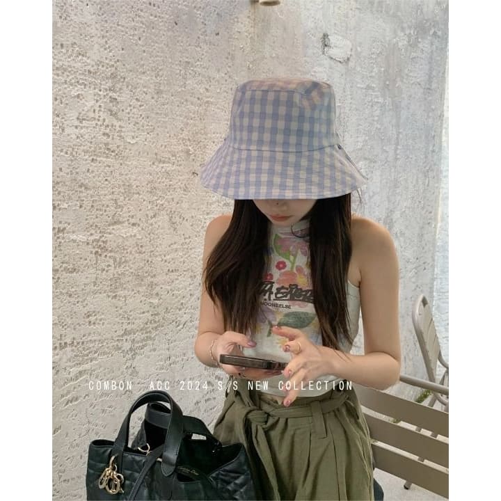 Plaid Reversible Bucket Hat