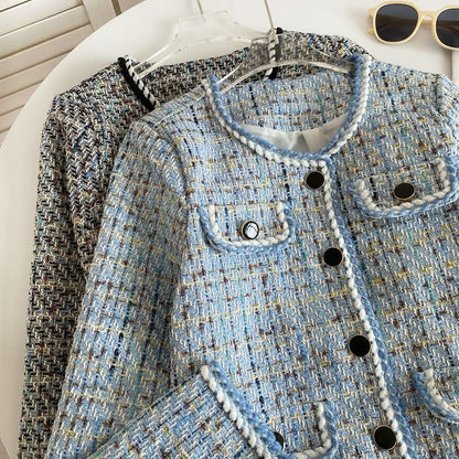 Plaid Single-Breasted Jacket