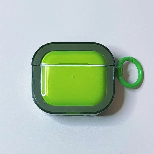 Plain AirPods / Pro Earphone Case Skin - With Ring - Green