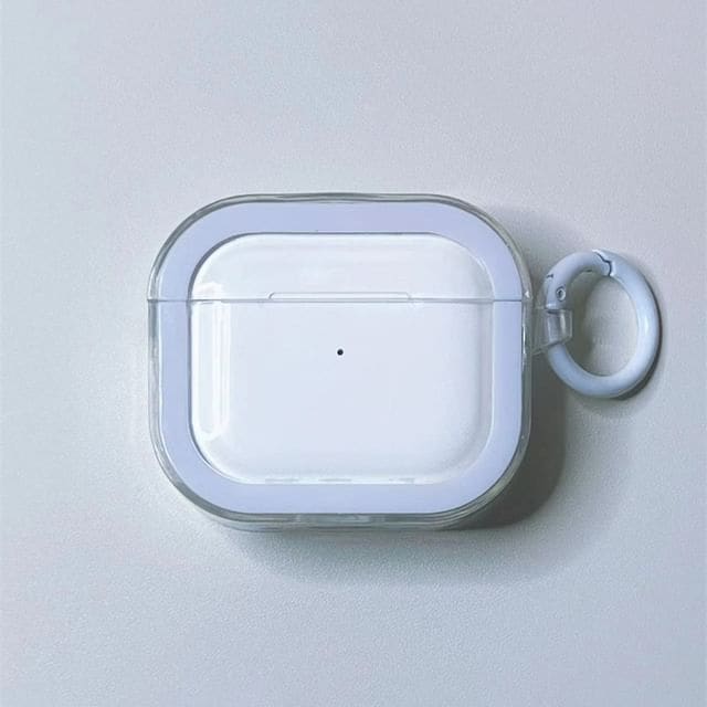 Plain AirPods / Pro Earphone Case Skin - With Ring - White