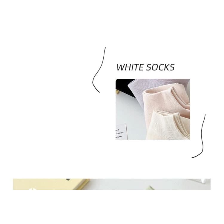 Plain Ankle Socks Set