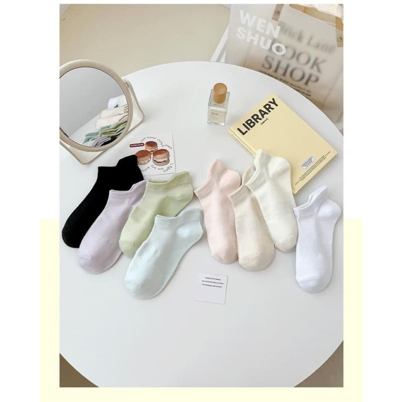 Plain Ankle Socks Set