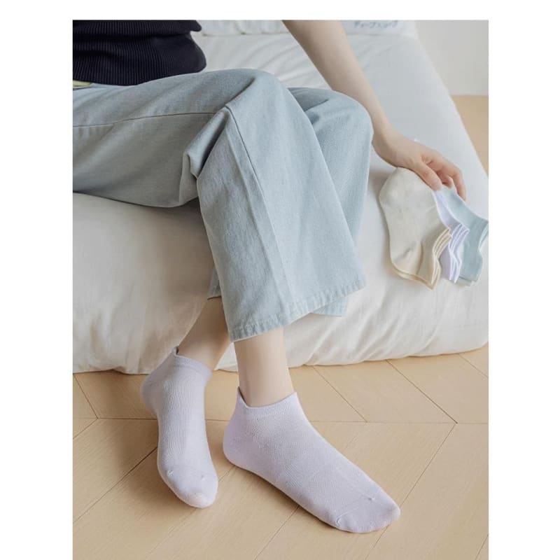 Plain Ankle Socks Set