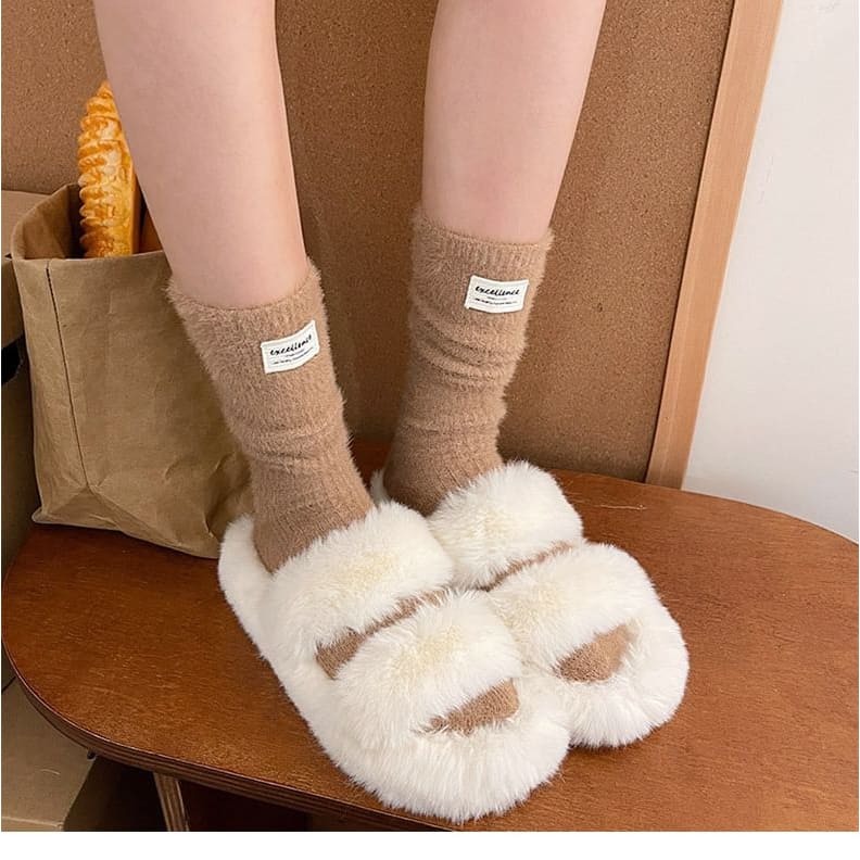 Plain Applique Socks