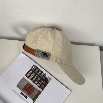 Plain Baseball Cap - Off-White / One Size