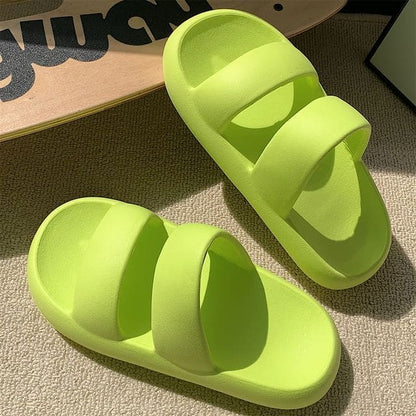 Plain Bathroom Slippers - Neon Green / 36 to 37