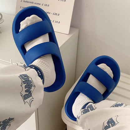 Plain Bathroom Slippers - Sapphire Blue / 36 to 37