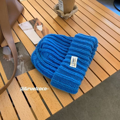 Plain Beanie - Blue / One Size