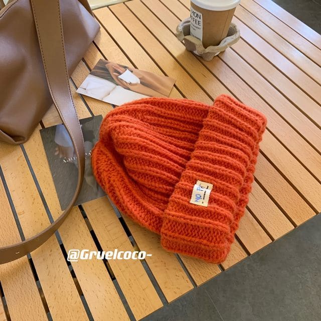 Plain Beanie - Tangerine / One Size