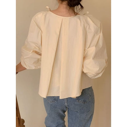 Plain Bow Blouse