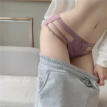 Plain Bow Cutout Panty