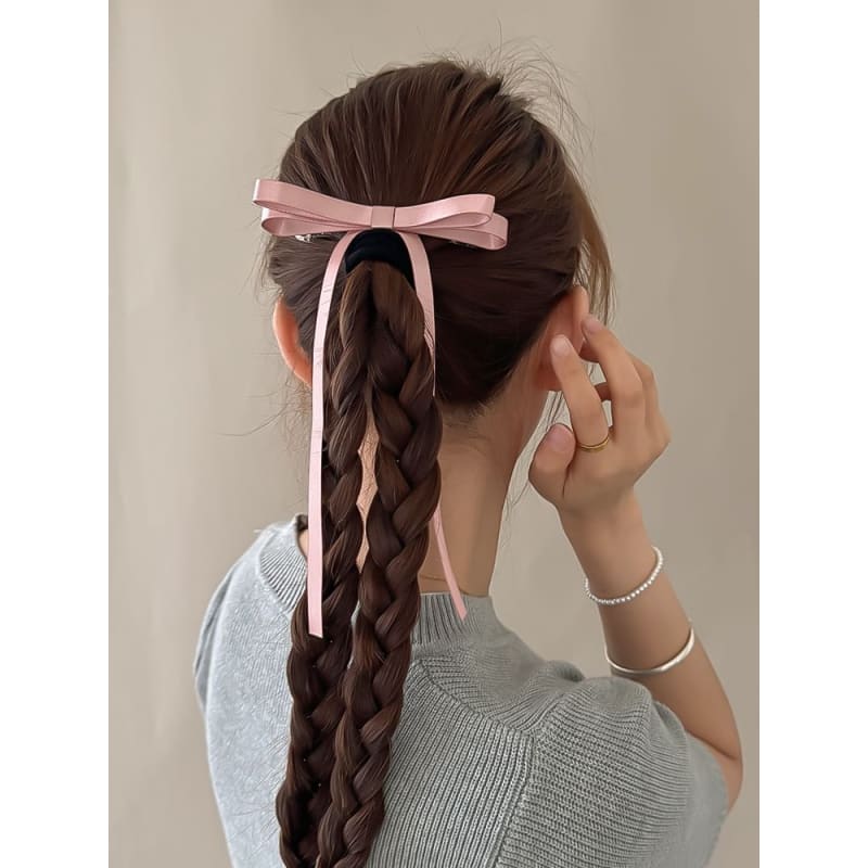 Plain Bow Hair Clip in 5 Colors