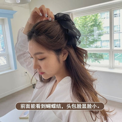 Plain Bow Mesh Hair Clamp