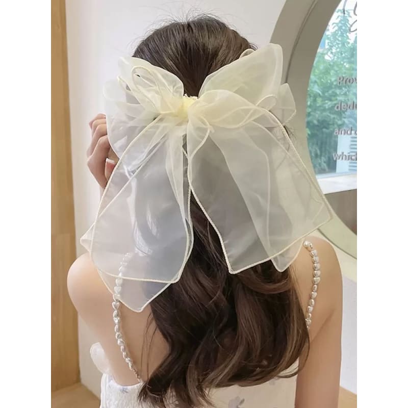 Plain Bow Mesh Headband