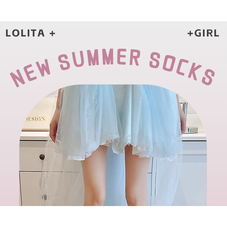 Plain Bow Short Socks / Set