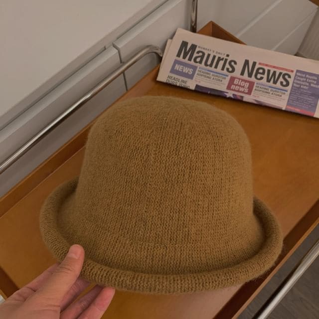 Plain Bowler Hat - Khaki / One Size